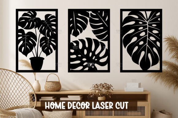 Download Monstera Set Wall Art SVG - Wall art Collection