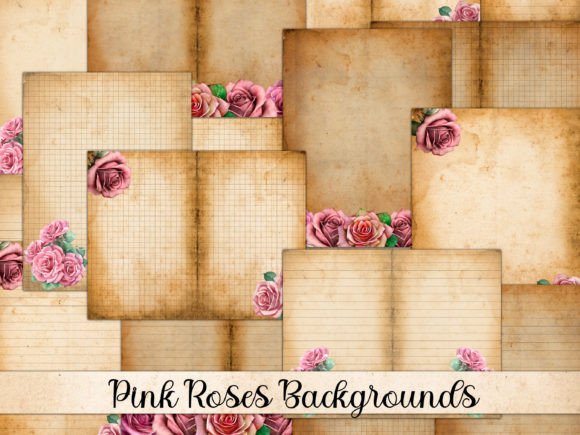 Download Pink Roses Blank Journal Paper - Ink Collection