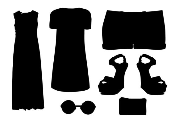 Download Clothes Women Black Shape Silhouette - Shape silhouette Collection