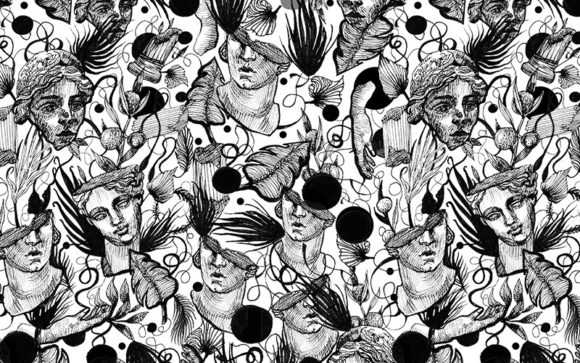 Download Modern Abstract Grecce Pattern in Ink - Ink Collection