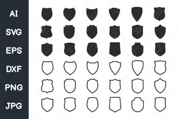 Download Shield Shape Silhouette Vector - Shape silhouette Collection