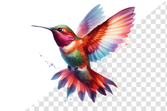 Download Hummingbird Art Watercolors Clipart - Premium Bundle