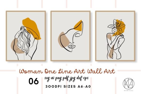 Download 06 Head Woman One Line Art Wall Art - Wall art Collection