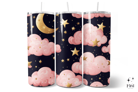 Download Celestial Pink Starry Night Background - Ink Collection