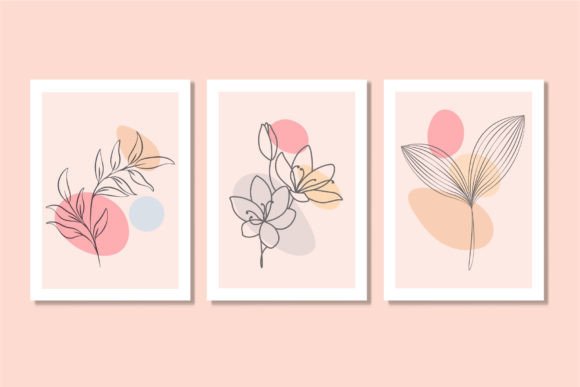 Download Minimal Flowers Leaves Wall Art Poster - Wall art Collection