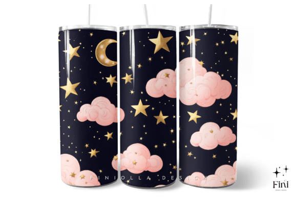Download Pink Celestial Starry Night Tumbler Wrap - Ink Collection