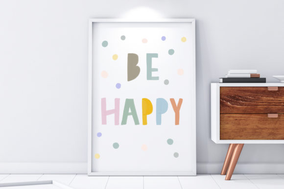 Download Nursery Wall Art-Be Happy - Wall art Collection