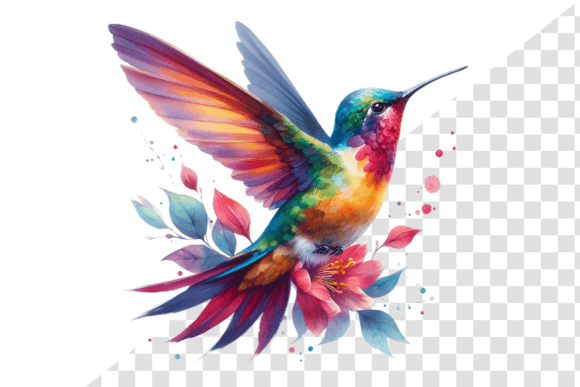 Download Hummingbird Art Watercolors Clipart - Premium Bundle