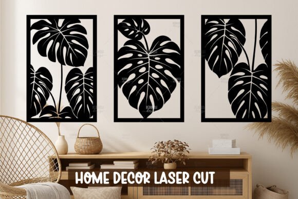 Download Monstera Set Wall Art SVG - Wall art Collection