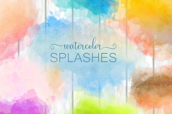 Download Watercolor Border Blot Ink Splashes - Ink Collection