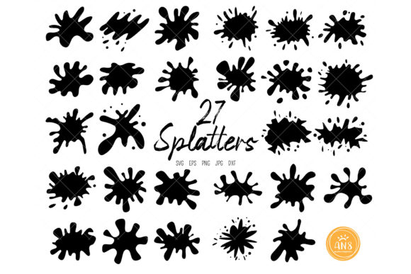 Download Paint Splatters, Blob Shape Silhouette S - Shape silhouette Collection