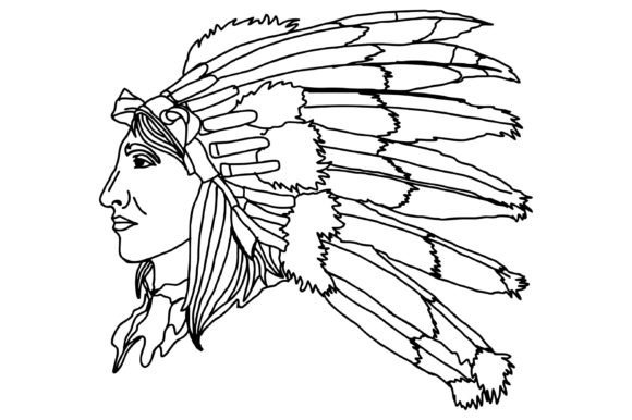 Download American Indian Line Art Vector - Indian line art Collection