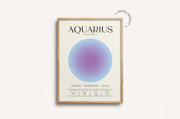 Download Aquarius Zodiac Printable Wall Art - Wall art Collection